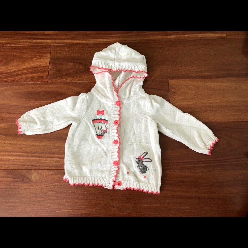 Cardigan, knit, baby girls, 6-12 mo
